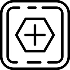 Fototapeta premium Octagon plus Icon