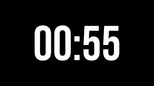 1 Minute Countdown Black Alpha BG