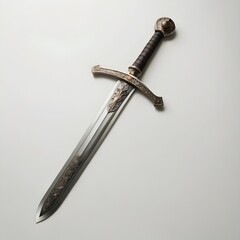 old sword on a black background