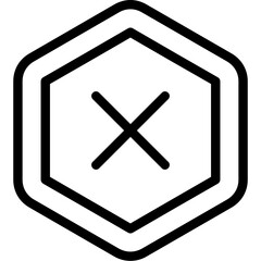 Fototapeta premium Hexagon xmark Icon