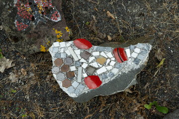 kunst blume mosaik stein