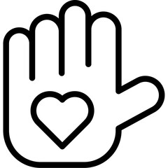 Hand heart Icon