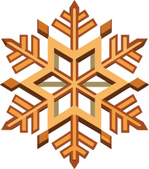 Sustainable Christmas Practices Golden Geometric Snowflake Design