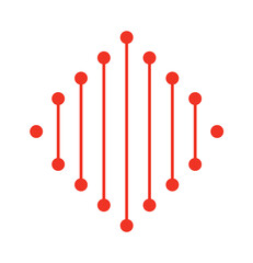A simple illustration composed of circles and lines representing chromosomes and DNA. Pattern. Illustration.