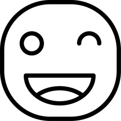 Face smile wink Icon