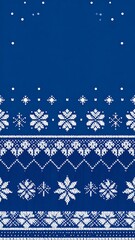 Winter pattern with snowflakes