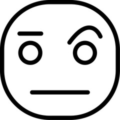 Face raised eyebrow Icon