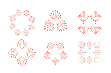 A pattern based on the silhouette of a nail. Illustration.