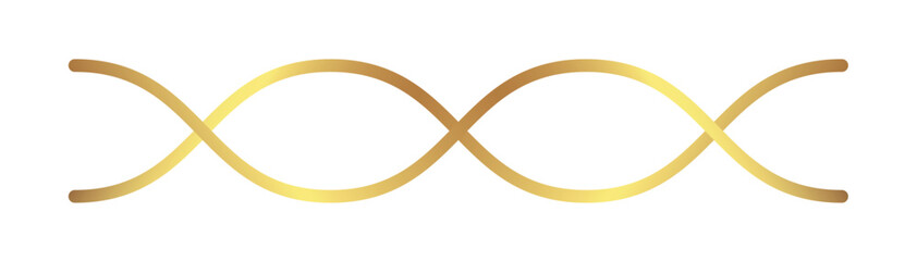 Gold wavy lines. Vector. Lines. Waves. Intersecting.