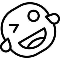 Face grin squint tears Icon