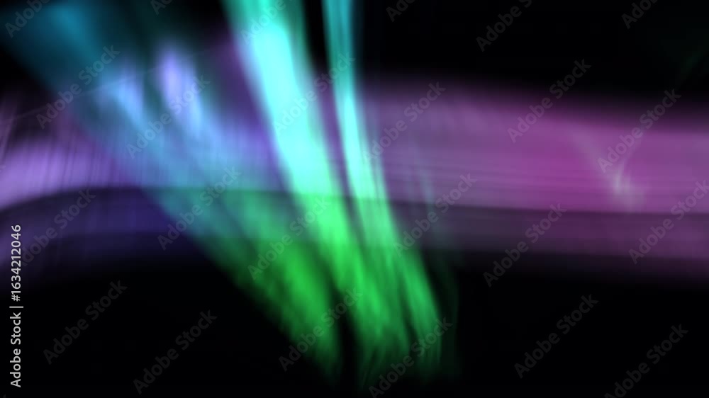 Wall mural aurora luminescence animation background loop