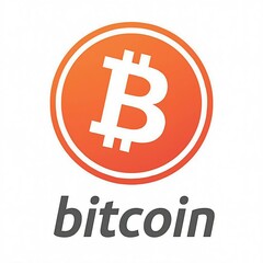 Obraz premium The official bitcoin logo and name