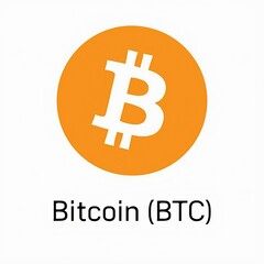 Obraz premium Bitcoin logo and symbol on white background