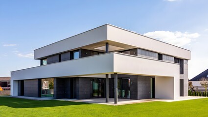 Modern architectural residence with clean lines and open spaces