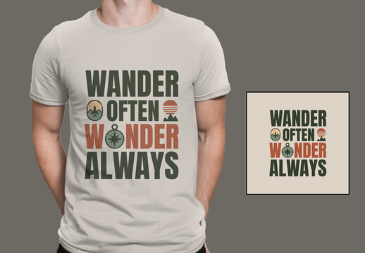 Adventure Travel Quote T Shirt Template Design