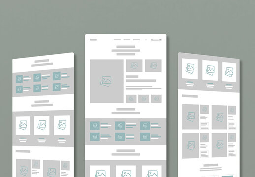 Creative Wireframe Design for Website