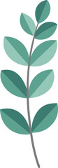 Sustainable Christmas Practices Simple Green Leaf Branch Illustration
