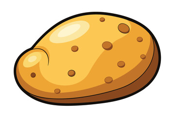 Potato vector isolated. Vector illustration of a potato.