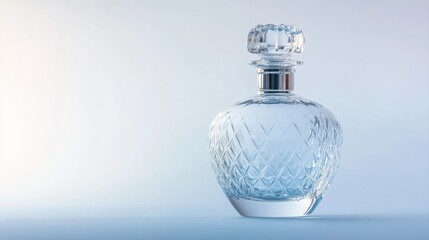 A Bottle of Perfume. Glass Bottle Isolated on White