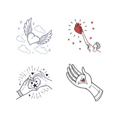 vector illustration of a Heart Icons