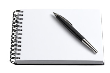 Blank notebook and pen ready for creative writing and sketching during quiet afternoon in a cozy workspace