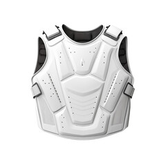 Stay protected on the field with this modern white baseball chest protector for ultimate safety