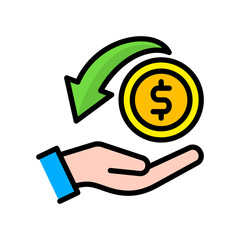 Return On Investment lineal color icon