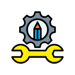 Engineering lineal color icon