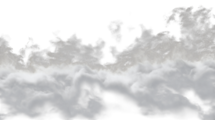 abstract dark white fluffy cloud mist fog smoke  isolated on white background