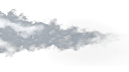 abstract grey black fluffy cloud mist fog smoke  isolated on white background