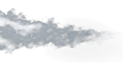 abstract grey black fluffy cloud mist fog smoke  isolated on white background