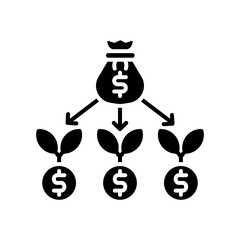 Asset Allocation glyph icon