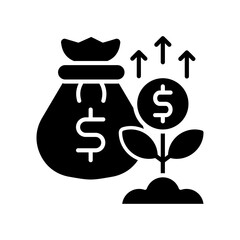 Investment glyph icon