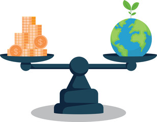 Dollar Coin Cash Financial management Business Growth Money Concept Art Vector Illustration
