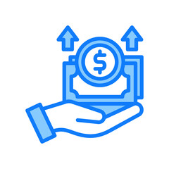 Expenses blue icon 