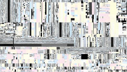 Glitch noise static television VFX. Visual video effects stripes background, CRT tv screen no...