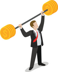 Dollar Coin Cash Financial management Business Growth Money Concept Art Vector Illustration
