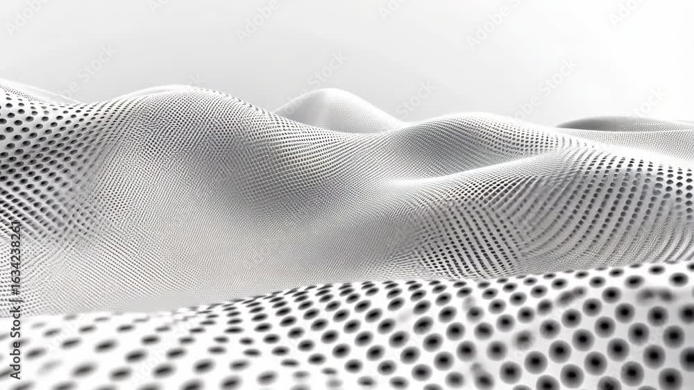 Poster light grey dotted vector abstract background with perspective flow and tech theme