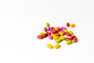 Colorful Candy on White Background