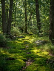 Fototapeta premium Lush Green Forest Path