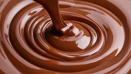Melted Chocolate Swirls Close Up