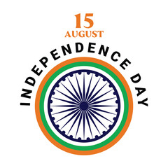 Independence day greeting with chakra