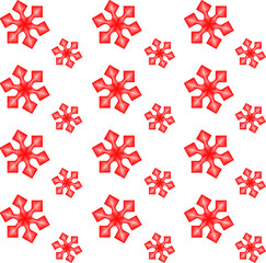 Red geometric floral seamless pattern design for textile, Abstract seamless transparent background red floral modern vector repeat pattern with abstract flower shapes