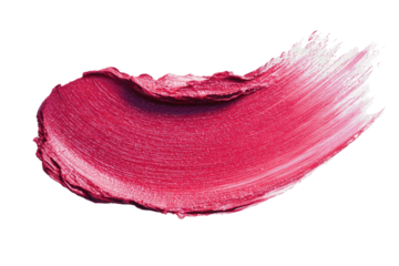 Close-up of a vibrant, textured smear of pink lipstick