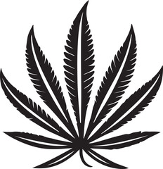 Cannabis leaf icon graphic silhouette