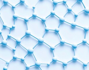 Abstract Light Blue Molecular Structure