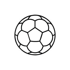 Fototapeta premium Simple Soccer Ball Line Drawing Icon Vector Illustration