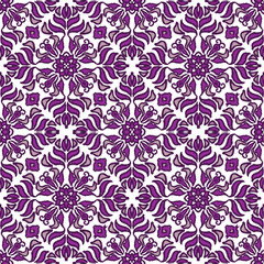 Beautiful seamless purple flowers