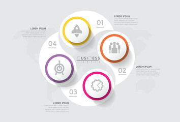 Vector business Presentation Connecting Steps Infographic Template