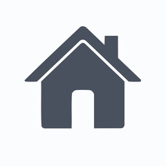 A simple, solid vector icon of a house, representing a home button or a website homepage symbol.